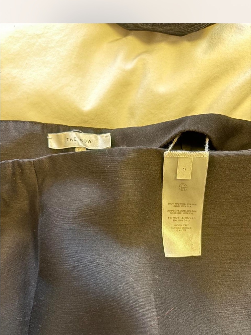 The Row Black Minimalist Slacks